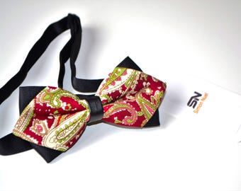 Bow Tie, Pre-Tied Bow tie, Groomsmen Wedding Bow Tie , Wedding Floral Bow Tie, Men Bow Tie