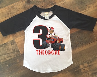 blaze shirt, blaze birthday shirt, blaze boy shirt, blaze 3rd birthday shirt, blaze birthday, blaze and the monster machines shirt