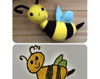 Custom Made Stuffed Animal copied from a child's drawing - MADE TO ORDER