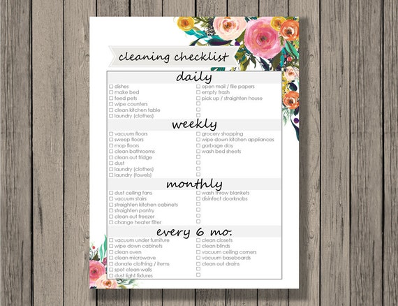 daily weekly monthly cleaning