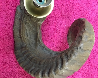 Pottery Antelope Horn Candle Holder
