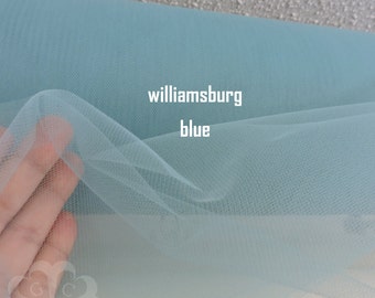 WILLIAMSBURG BLUE 108" Soft Illusion Nylon Tulle by the Yard