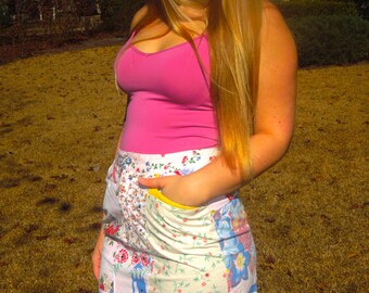 Vintage Floral Tablecloth Skirt
