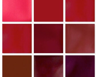 Handmade encaustic paints red starter palette - nine 30ml paint cubes