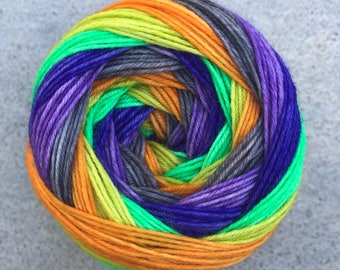 Self Striping Sock Yarn - Nightmare