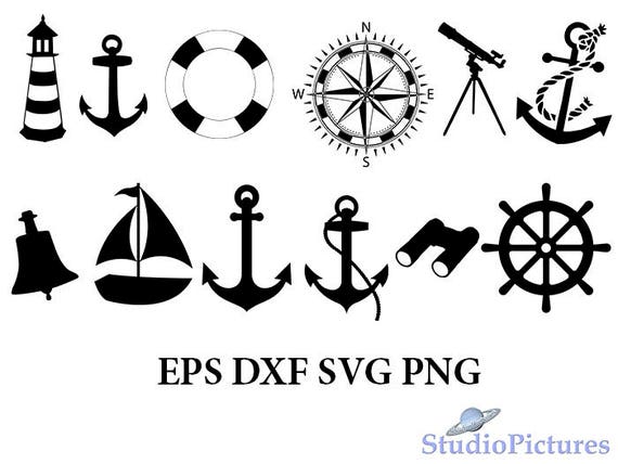 Download Sea attributes sea svg anchor dxf compass svg dxf files