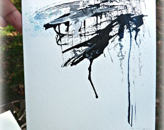 5X7 hand-painted greeting card called initiating faith. art card.