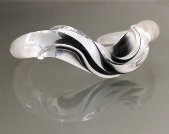 Art Glass Swirled Cuff Bracelet