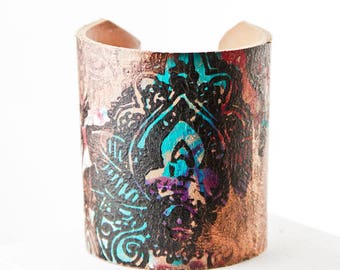 Leather Bracelet, Leather Wristband, Leather Jewelry, Leather Cuff, Wrist Tattoo Cover