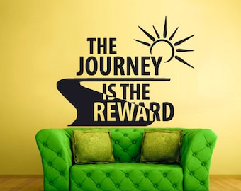 quote wall decals Sign Quote Journey Reward quote wall signs quote wall stencils quote wall stickers (Z932)