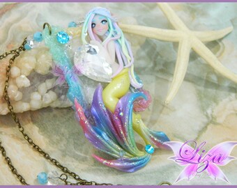 Mermaid Necklace / Mermaid Jewelry / Kawaii jewelry