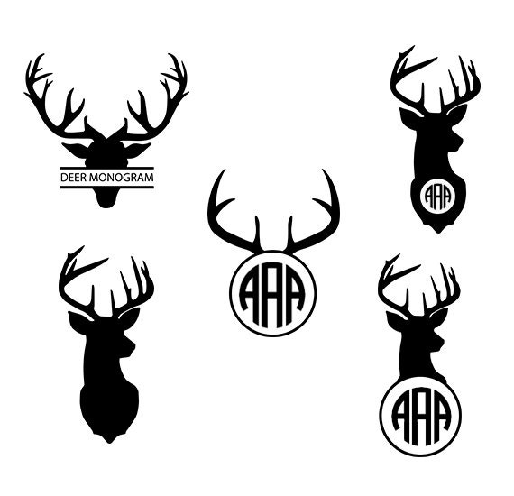Download Deer svg deer monogram clipart deer head silhouette
