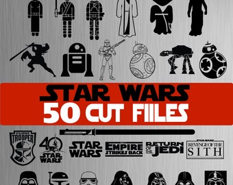 BUNDLE STAR WARS svg, star wars bundle svg, darth vader svg, star wars files svg, Dxf, Clipart Files for Silhouette Cameo or Cricut