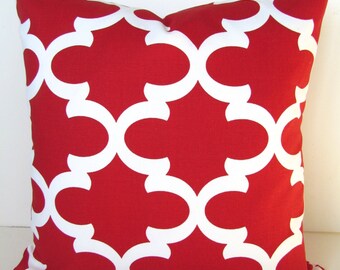 Sale RED PILLOWS Red Throw Pillows Red Decorative Pillow Covers Red Pillow Covers 18x18 20 24x24 26 Euro Shams Moroccan Pillow Covers