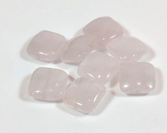 Rose Quartz Gemstone Beads, Pink Smooth Puffed Rose Quartz Pillows, Jewelry Making, beading, Bracelet making