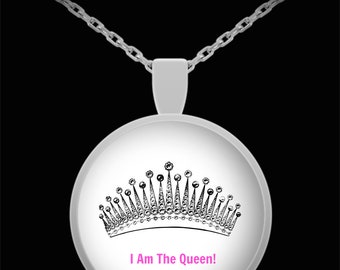 I Am The Queen Coffee Necklace