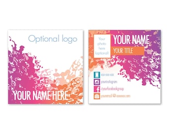 Paint splatter business card