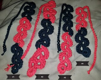 Red & Black Crochet Bookmark