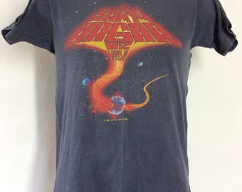 Vtg 1982 Sammy Hagar Concert T-Shirt Black XS/S 80s Van Halen Hard Rock