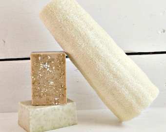 8" Loofa, Luffa Gourd, Body Exfoliator, Spa Luffa, Bath Accessories, 8" Luffa Loofah Loofa, Loofah Sponge Spa Loofa Luffa Scrub, Exfoliation