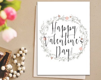 Valentine Greeting Card, Anniversary Card, Love Card, Heart Card Instant download,