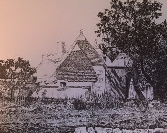 Print - Vintage Italian Trulli House