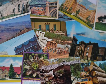 Vintage Ephemera Memory Iconic Souvenir Travel Postcards - Lot of 20 Random Postcards