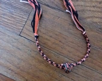 Black and Orange Friendship Bracelet