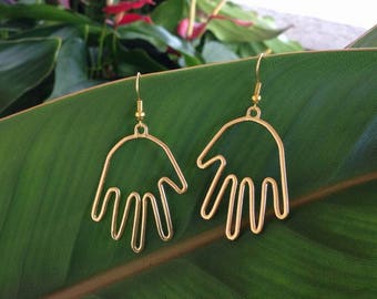 Hand Earrings Statement Best Selling Item SimpleNGreat Picasso Face