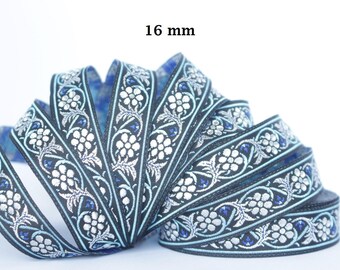 to order! 10 m couture lace embroidered jacquard * 16 mm wide