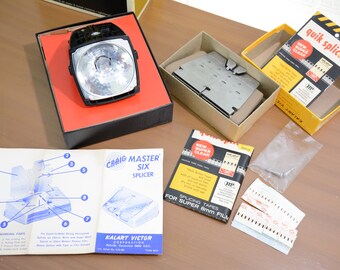 8mm Film Accessories Sylvania Sun-Gun Movie Light & Craig Master Six Splicer - Kalart Victor, SG-8, Retro Movie Production Home Video Player