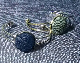Denim Cuff Bracelet