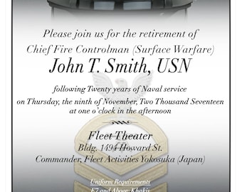 Navy Chief Pinning Invitations 5