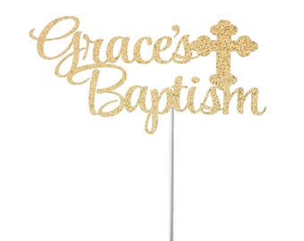 Baptism cake topper, god bless cake topper, cross cake topper, baptism boy girl cake topper, baptism decor, religious cake topper, baptism