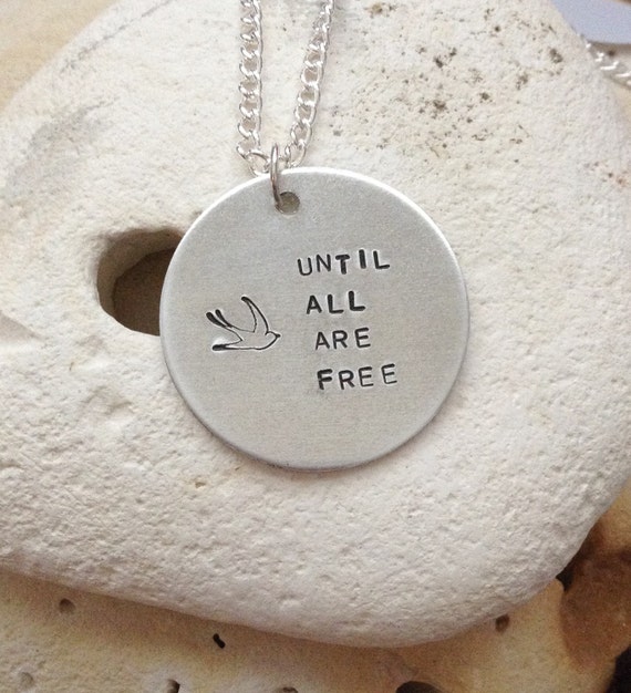 Vegan message necklace vegan jewellery jewelry until all