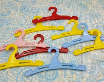 Vogue Ginny Doll hangers lot of 9 accessories hard plastic hangers 1950