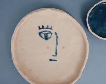 Handmade Ceramic Plate, Cake Plate, Dessert Plate, Salad Plate, Modern Pottery Plate, Ceramic Serving Plate
