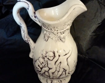 Vintage Deco Cherub Angel Pitcher