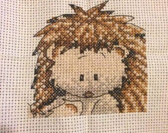 Handmade Hedgehog Cross Stitch