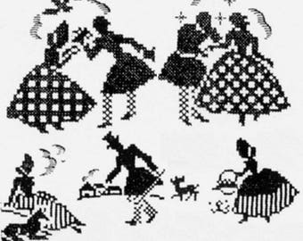 Southern Belle - Crinoline Lady & Beau Courting pattern cross stitch mo865