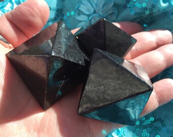 Shungite Pyramid, Crystal Grid, Meditation, Chakra, Reiki, Pagan Altar, Holistic, Metaphysical!