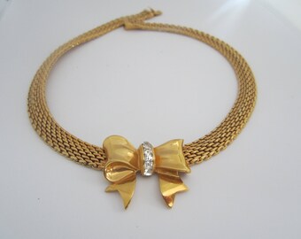 Lovely Vintage Mesh Bow Necklace-FREE SHIPPING (US)
