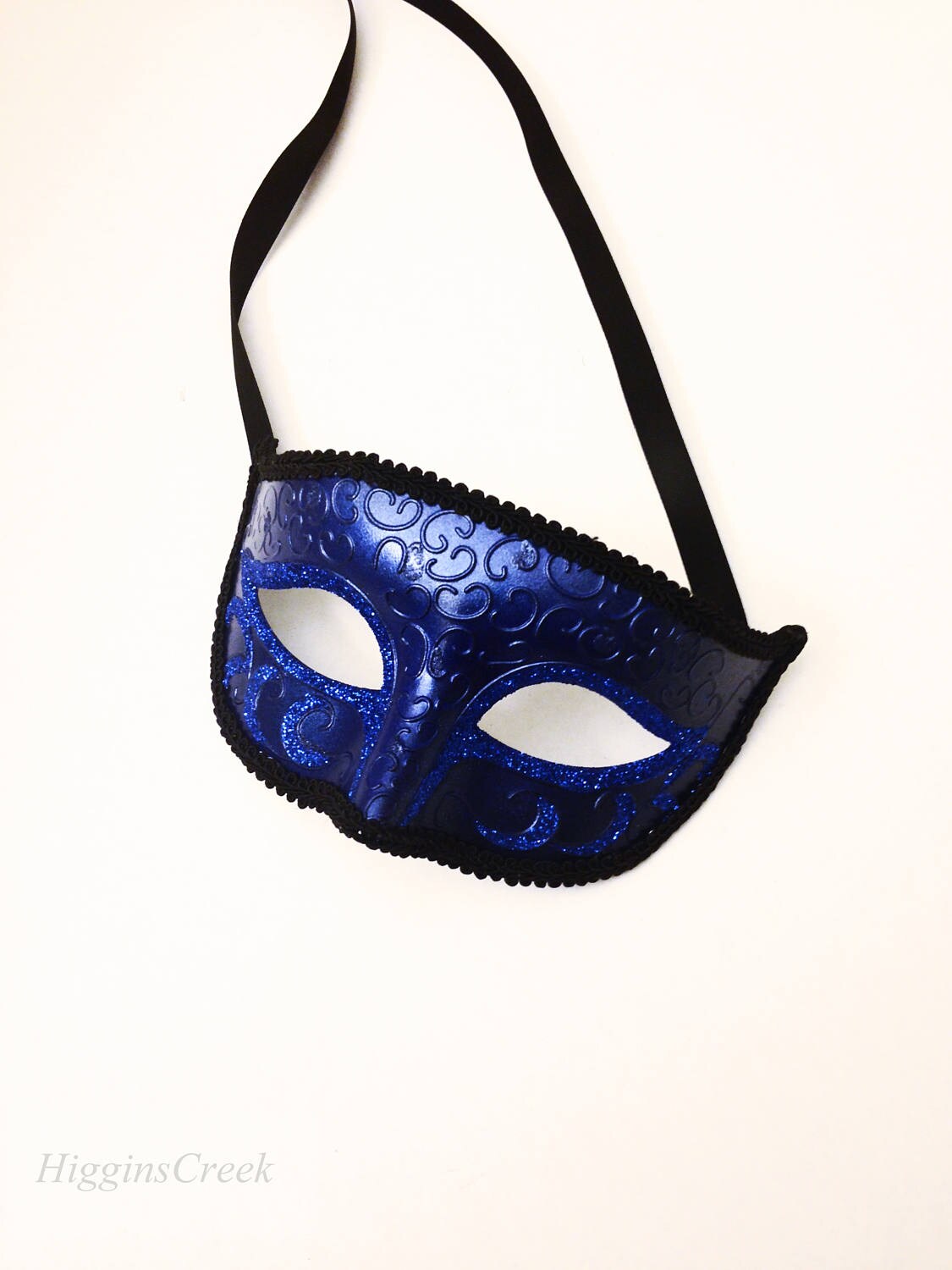 Navy Blue Mens Masquerade Mask Mens mask in Blue