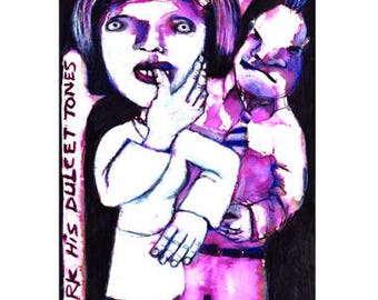 Dulcet Tones, postcard, reproduction of a humorous drawing in ink