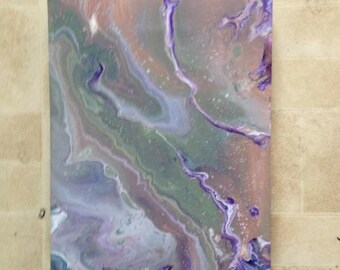 Purple, Pink & Green 10X8" painting