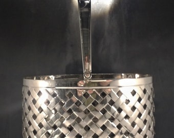 Silver Plated Basket. Vintage Metal Basket. Silver Fruit Basket. Metallic Basket.