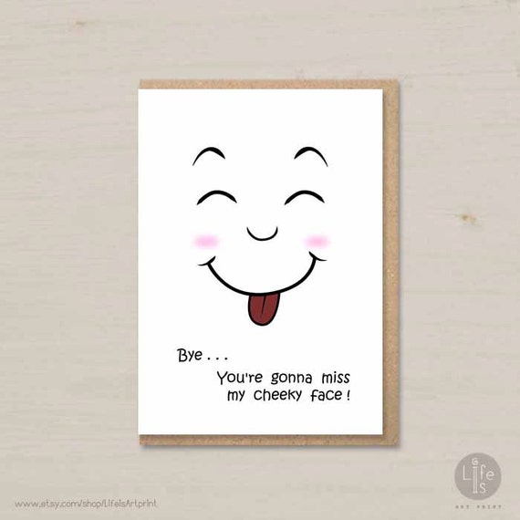 Funny goodbye card farewell card printable coworker card