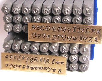 Huge 8mm 5/16 Lower Case Metal Alphabet stamps letters and