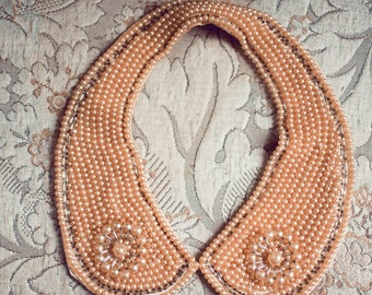 Gorgeous Pearl and Rhinestone Vintage Peter Pan Collar