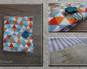 Needles or pins geometric fabric pouch